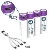 LI-ION Rechargeable AA Batteries 127554