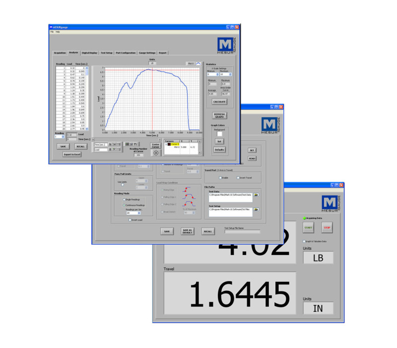 Mesurgauge / Mesurgauge plus Load & Travel Analysis Software