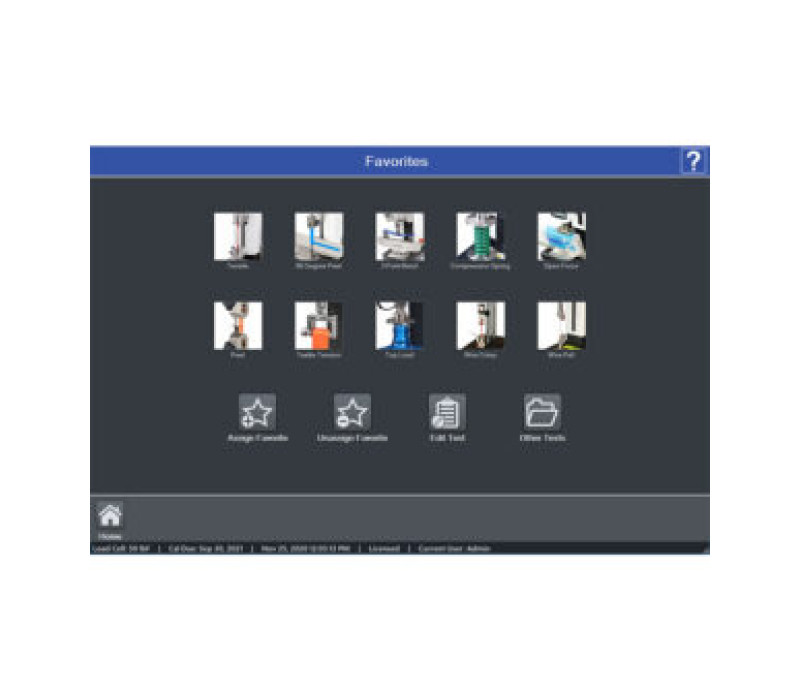 Quickly access up to 10 favorite tests. Associate an image with each favorite tets setup for easy identification.