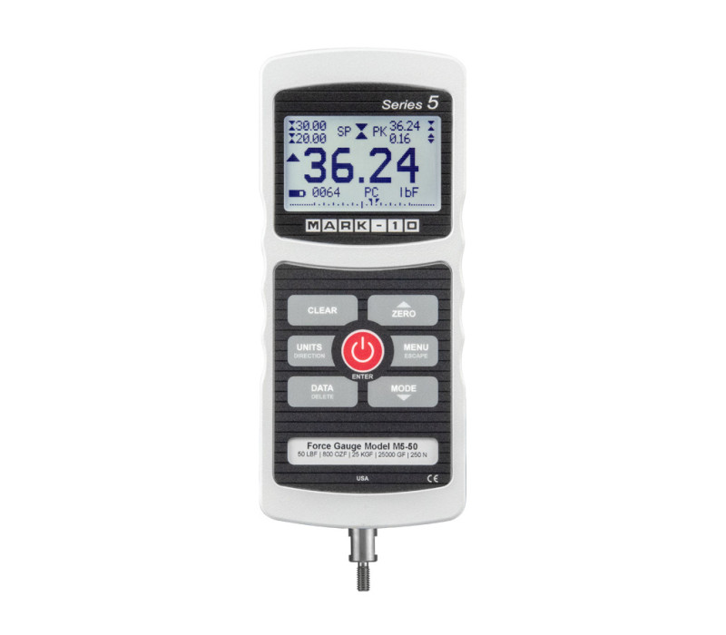 The EKM5 Myometer kit includes the Series-5-200 Digital Force Gauge